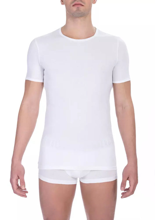 Bikkembergs Elegant cotton t-shirt with a crew neck