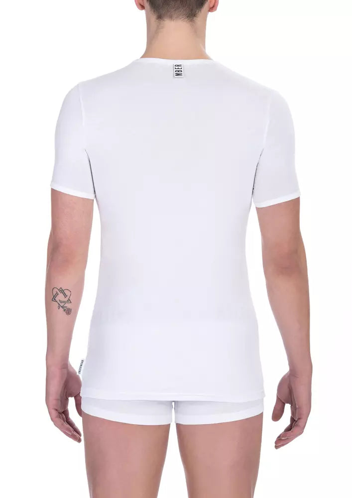 Bikkembergs Elegant cotton t-shirt with a crew neck