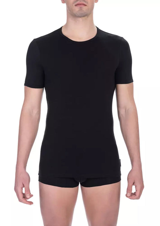 Bikkembergs Slim crew neck t-shirts in a double pack in black