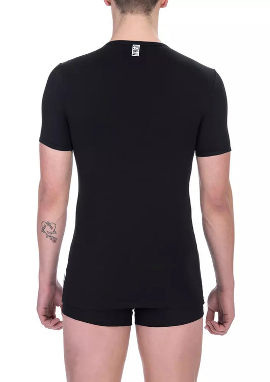 Bikkembergs Slim crew neck t-shirts in a double pack in black