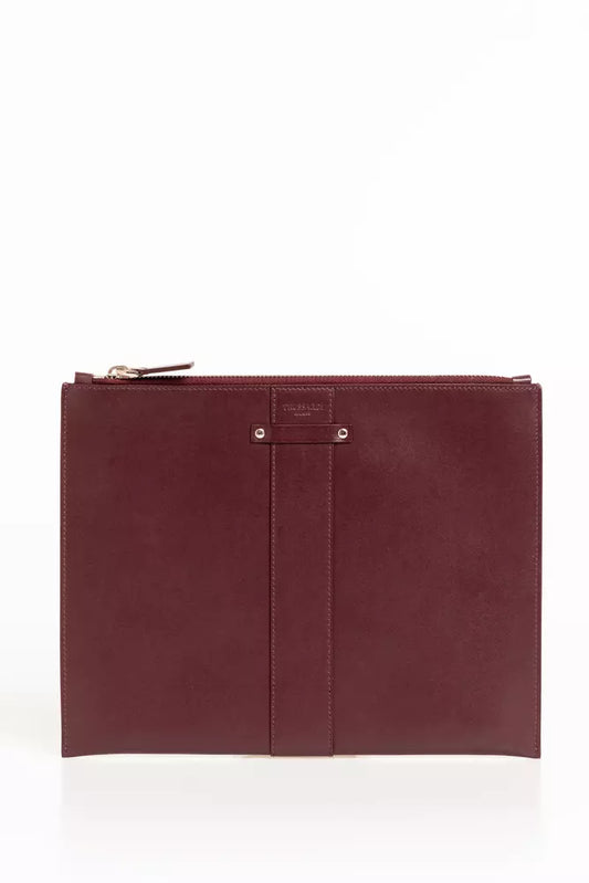 Trussardi Braunes Leder Männer Clutch