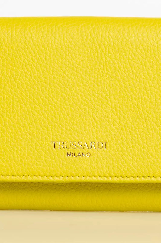 Trussardi Gelbes Leder Portemonnaie für Frauen