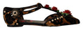 Load image into Gallery viewer, Dolce & Gabbana Mit Blumen verzierte Leoparden-T-Strap-Sandalen
