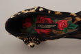 Load image into Gallery viewer, Dolce & Gabbana Mit Blumen verzierte Leoparden-T-Strap-Sandalen
