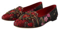 Load image into Gallery viewer, Dolce & Gabbana Multicolor Leder und Stoff Flats mit Sacred Heart Patch
