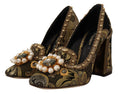 Load image into Gallery viewer, Dolce & Gabbana Elegante Gold Jacquard Brokat Pumps
