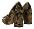 Load image into Gallery viewer, Dolce & Gabbana Elegante Gold Jacquard Brokat Pumps
