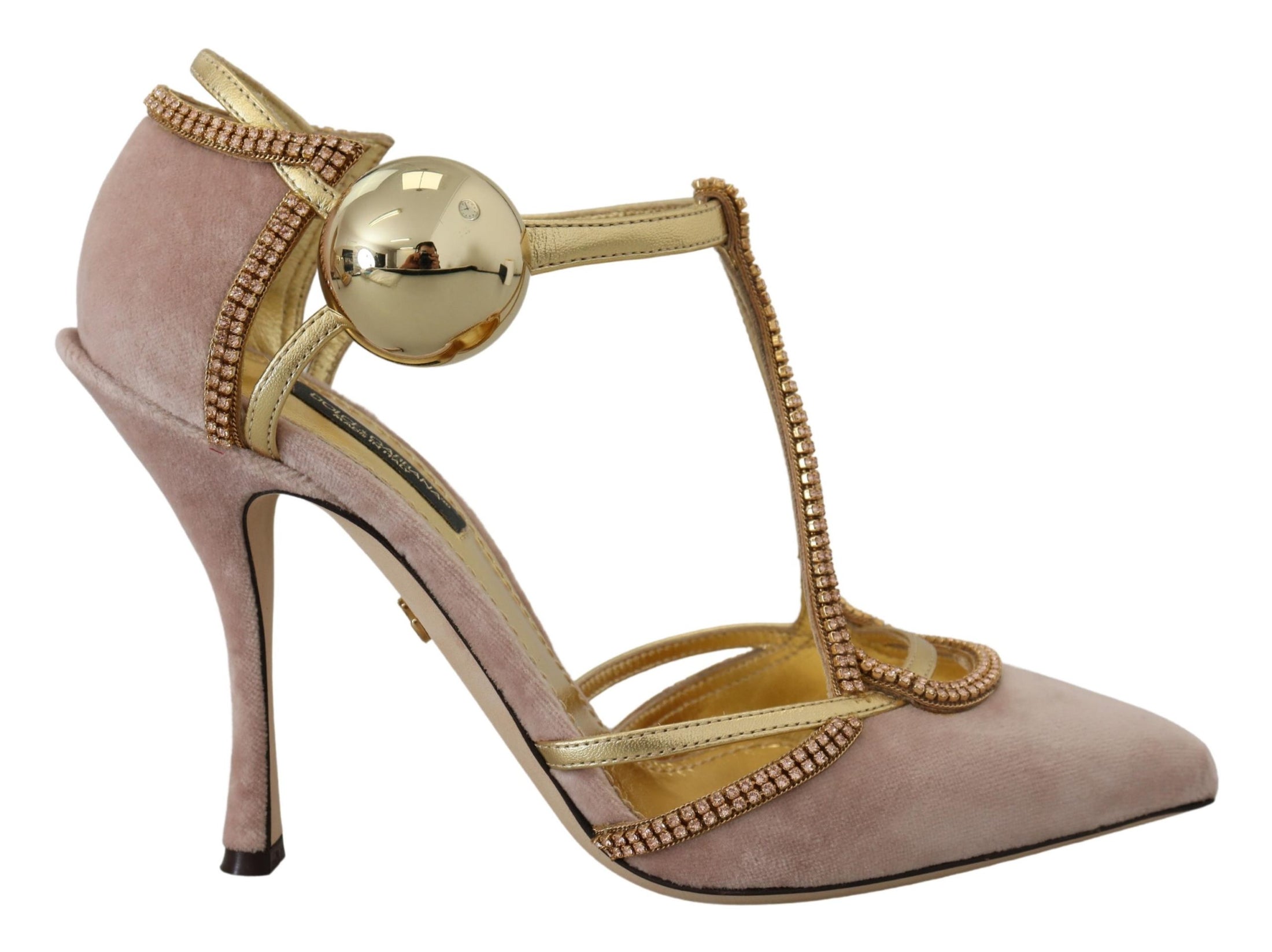 Dolce & Gabbana Elegante Rosa Kristall-Pumps mit hohen Absätzen