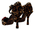 Load image into Gallery viewer, Dolce & Gabbana Schicke Leopard-Knöchelriemen-Sandale
