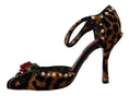 Load image into Gallery viewer, Dolce & Gabbana Schicke Leopard-Knöchelriemen-Sandale
