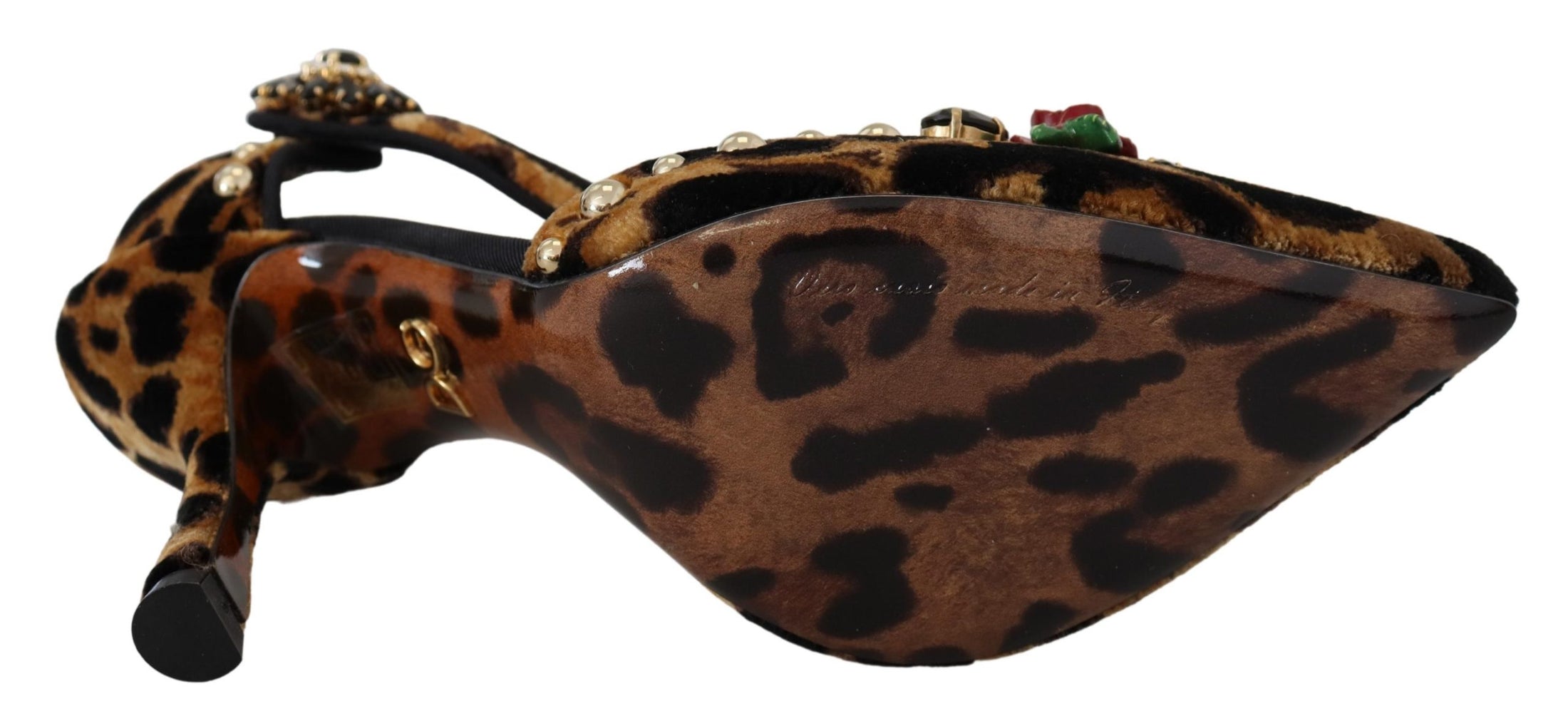 Dolce & Gabbana Schicke Leopard-Knöchelriemen-Sandale