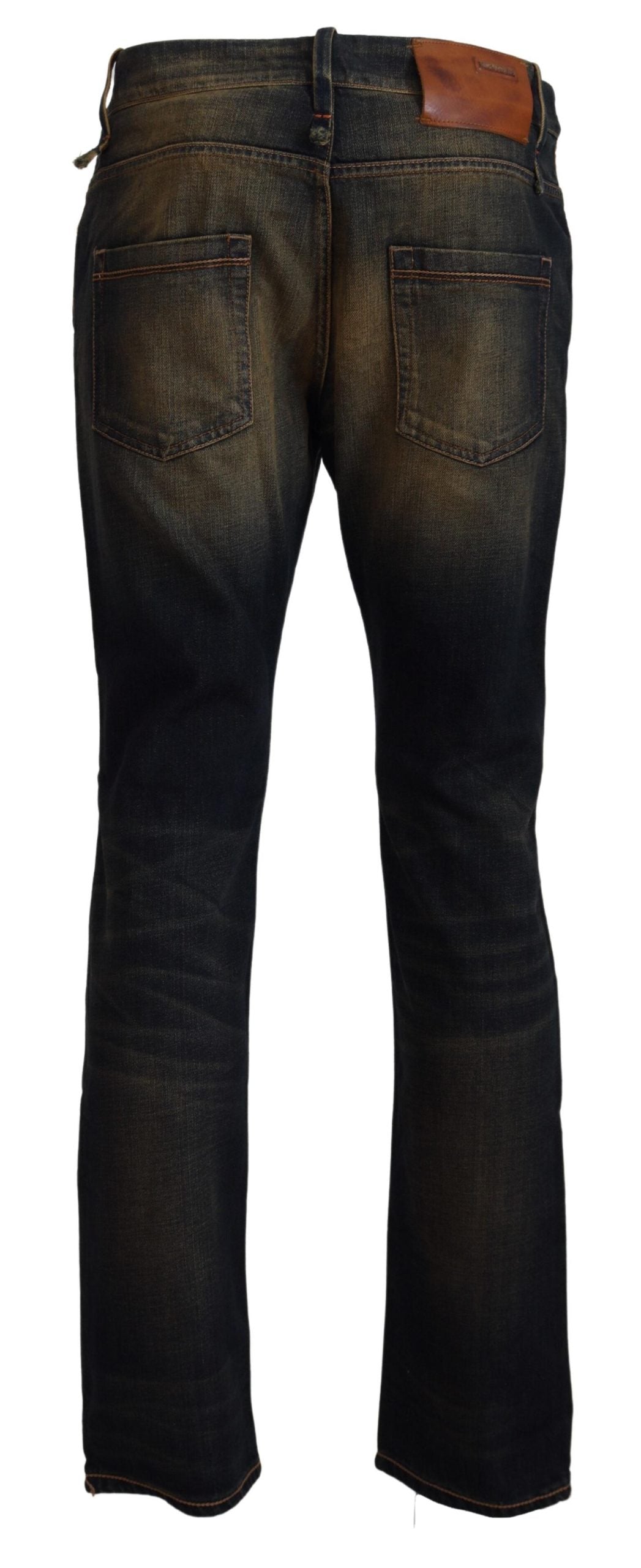 Acht Elegante blau gewaschene Denim-Hose - Authentische Handwerkskunst