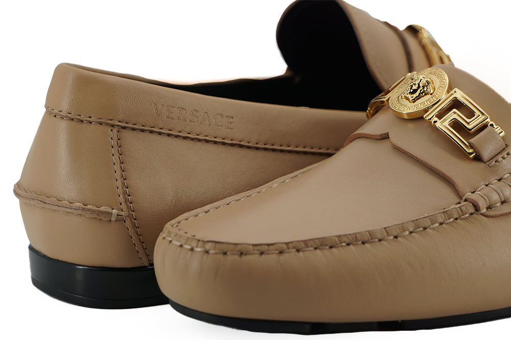 Versace Exquisite Medusa Loafers in gold-coloured leather