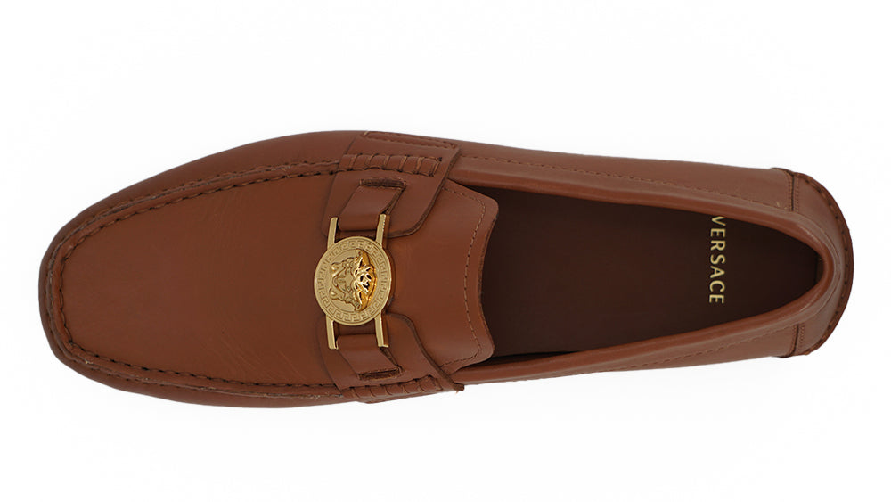 Versace Elegante Loafers aus Leder mit Medusa-Prägung