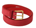 Load image into Gallery viewer, Dolce & Gabbana Elegant red suede designer belt
