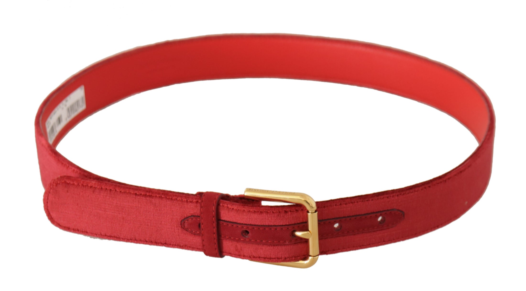 Dolce &amp; Gabbana Elegant red suede designer belt