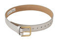 Load image into Gallery viewer, Dolce & Gabbana Engraved Silver Leather Belt
