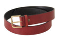 Load image into Gallery viewer, Dolce & Gabbana Elegant red leather belt with engraved buckle
