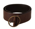 Load image into Gallery viewer, Dolce & Gabbana Elegant brown leather belt with engraved buckle
