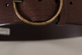 Load image into Gallery viewer, Dolce & Gabbana Elegant brown leather belt with engraved buckle
