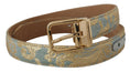 Load image into Gallery viewer, Dolce & Gabbana Elegant light blue leather belt with gold buckle
