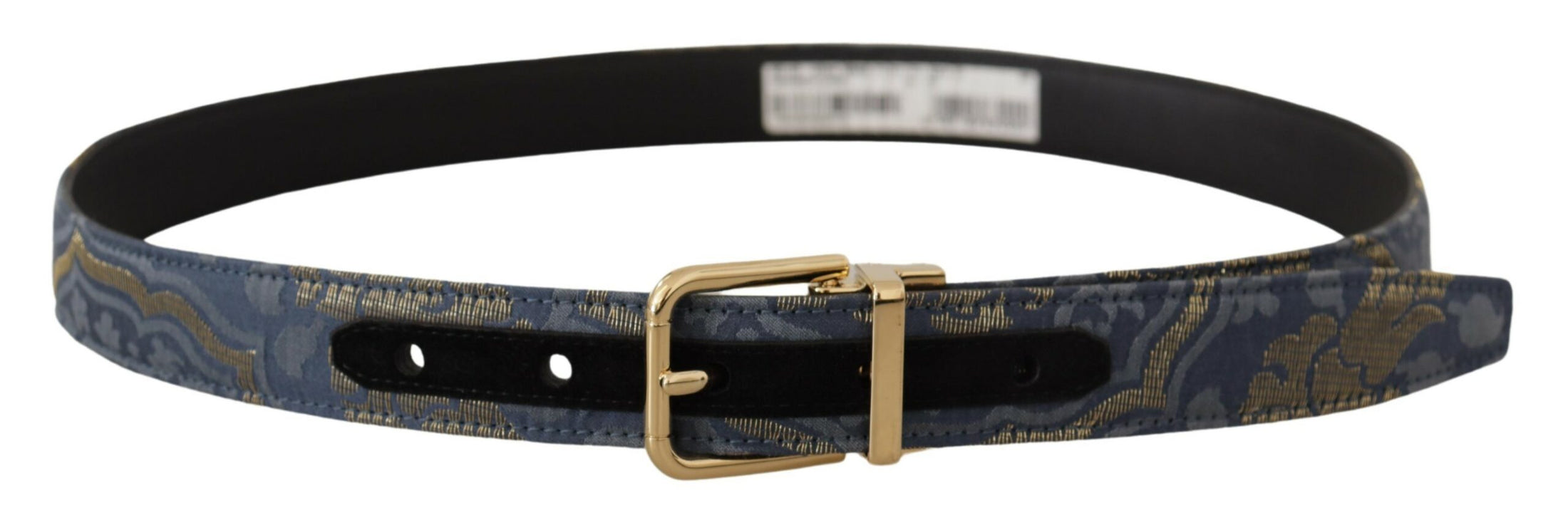 Dolce &amp; Gabbana Elegant navy blue leather belt