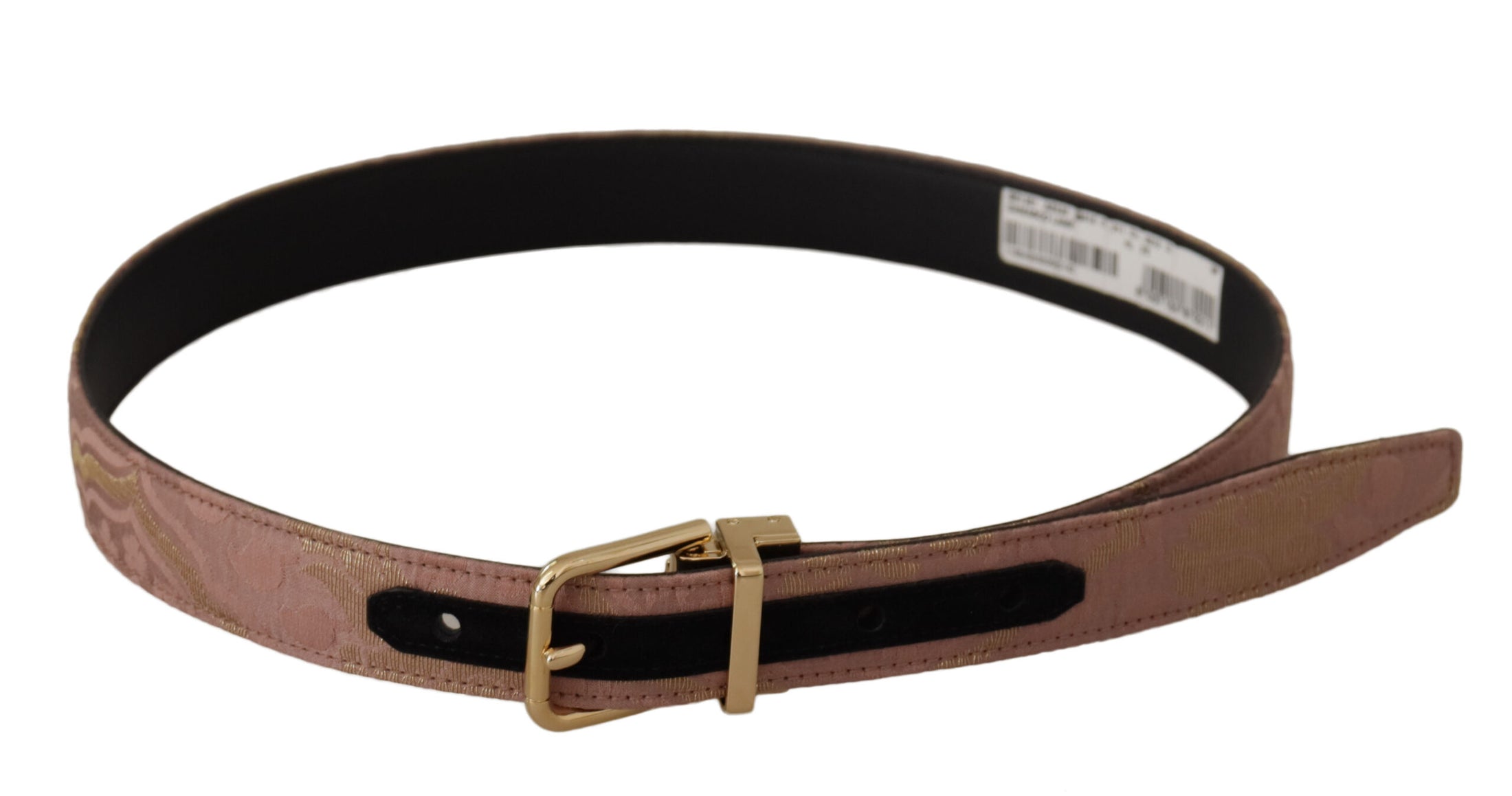 Dolce &amp; Gabbana Chic pink leather belt with logo buckle