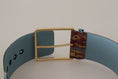 Load image into Gallery viewer, Dolce & Gabbana Multicolor Canvas Leather Statement Belt
