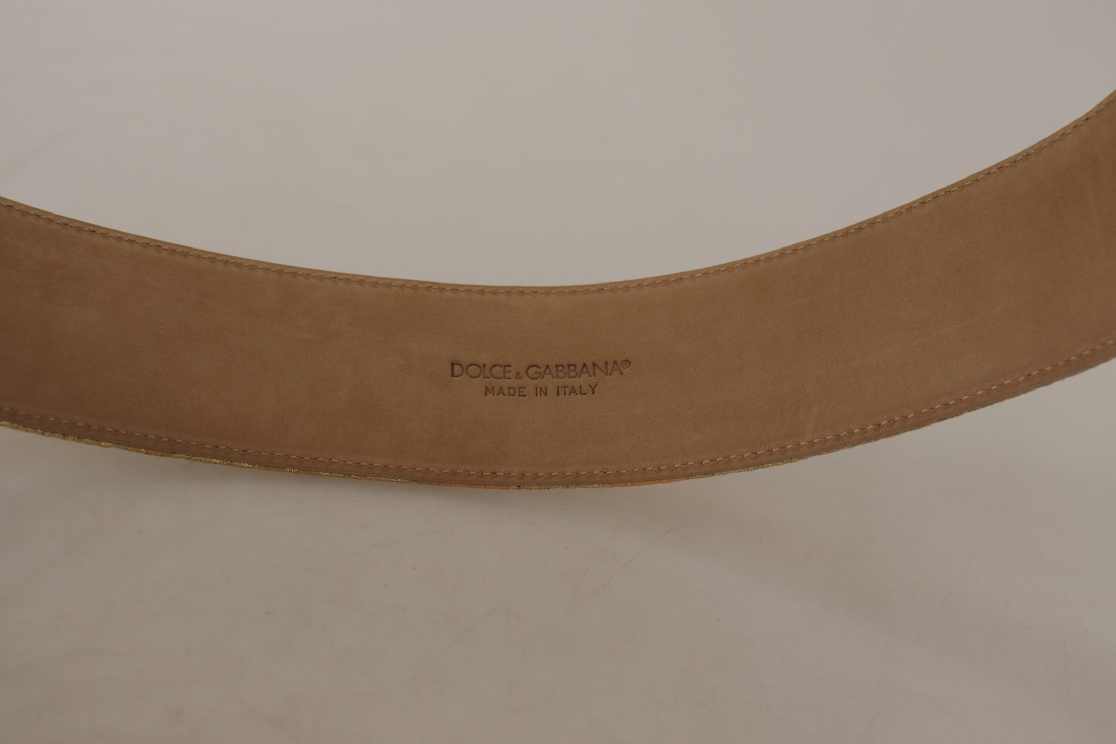 Dolce &amp; Gabbana Elegant leather belt with logo buckle