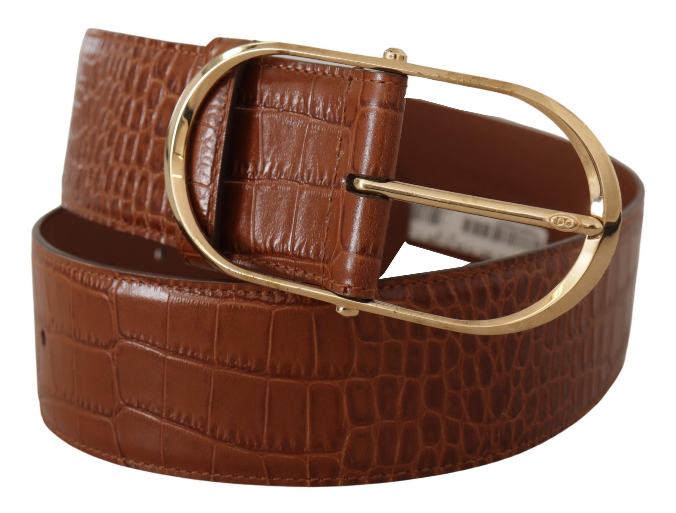 Dolce &amp; Gabbana Charming leather belt with engraved logo