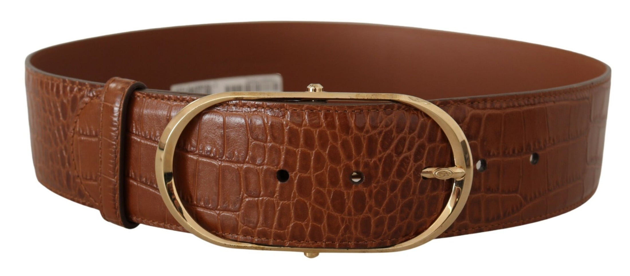 Dolce &amp; Gabbana Charming leather belt with engraved logo