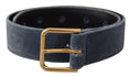 Load image into Gallery viewer, Dolce & Gabbana Elegant Navy Blue Velvet Designer Belt
