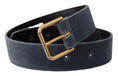 Load image into Gallery viewer, Dolce & Gabbana Elegant Navy Blue Velvet Designer Belt
