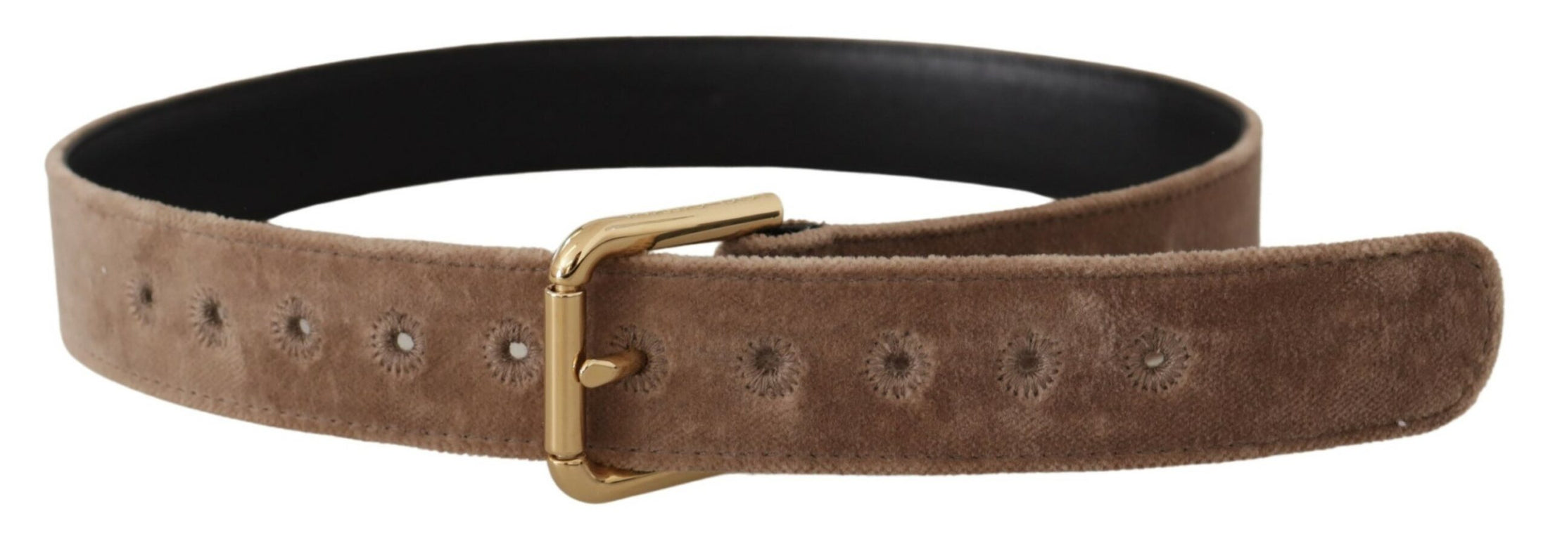 Dolce &amp; Gabbana Elegant belt with logo buckle made of velvet