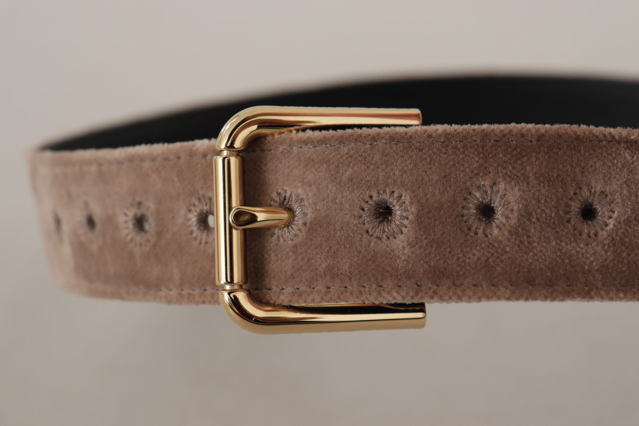 Dolce &amp; Gabbana Elegant belt with logo buckle made of velvet