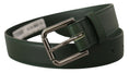 Load image into Gallery viewer, Dolce & Gabbana Elegant dark green leather belt with logo buckle
