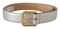 Load image into Gallery viewer, Dolce & Gabbana Elegant silver leather belt with engraved buckle
