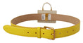 Load image into Gallery viewer, Dolce & Gabbana Chic yellow leather belt with headphone pocket
