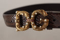 Load image into Gallery viewer, Dolce & Gabbana Elegant snakeskin leather belt
