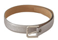 Load image into Gallery viewer, Dolce & Gabbana Elegant silver leather belt with engraved buckle
