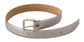 Load image into Gallery viewer, Dolce & Gabbana Elegant silver leather belt with engraved buckle
