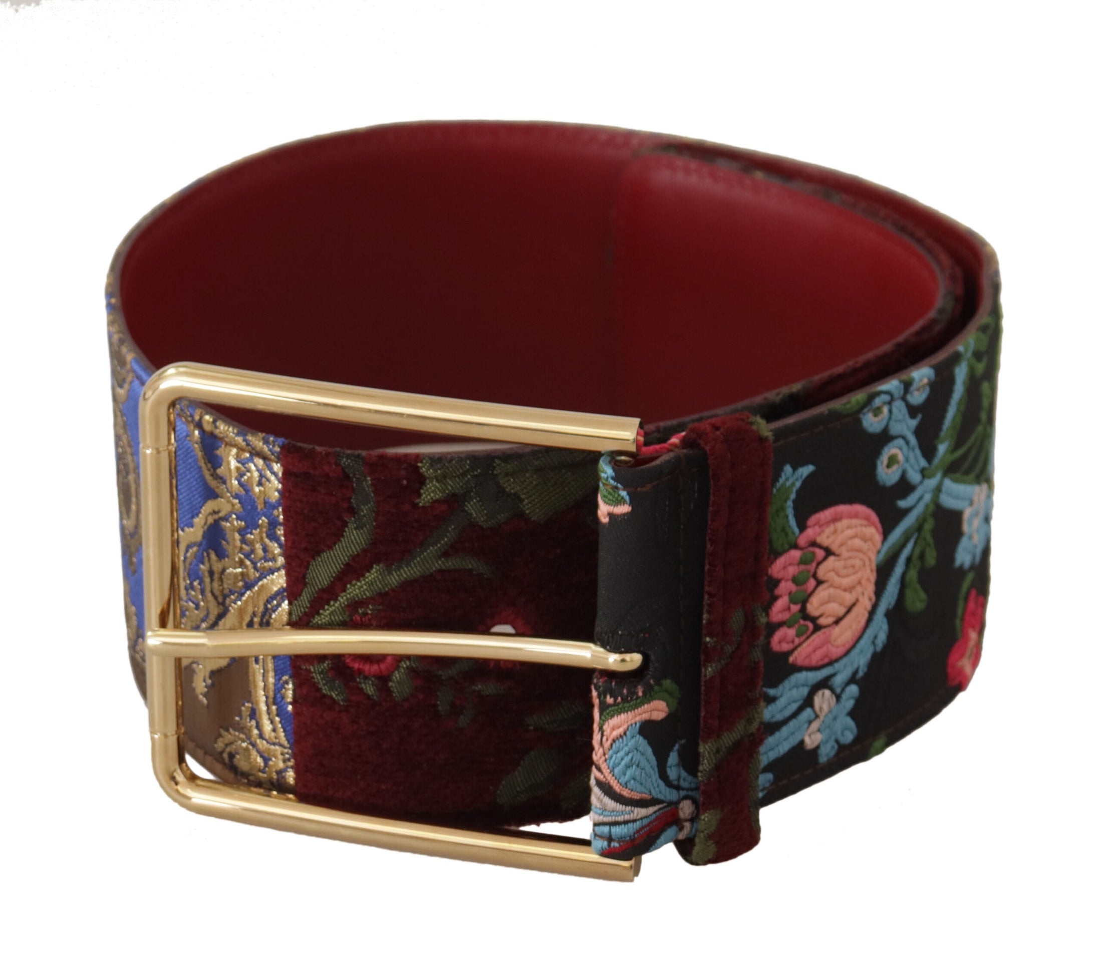 Dolce &amp; Gabbana leather belt with engraved logo in multicolor