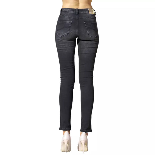 Yes Zee Schwarz Baumwolle Frauen Jeans