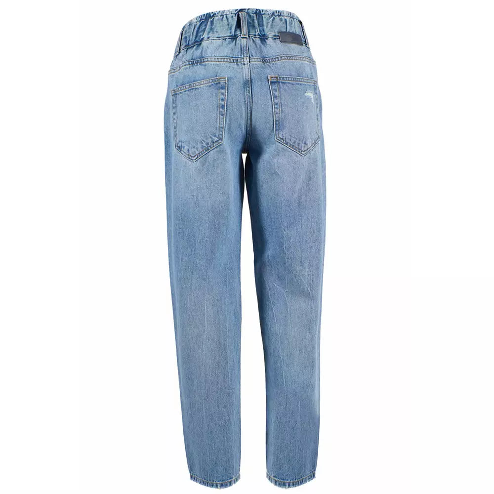 Yes Zee Blaue Baumwolle Damenjeans