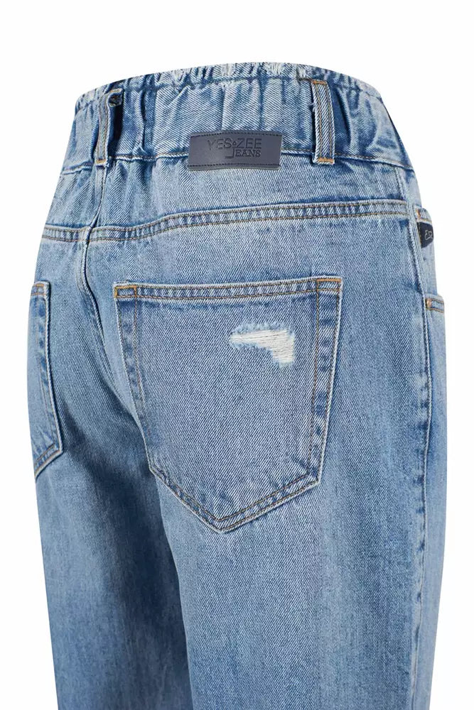 Yes Zee Blaue Baumwolle Damenjeans