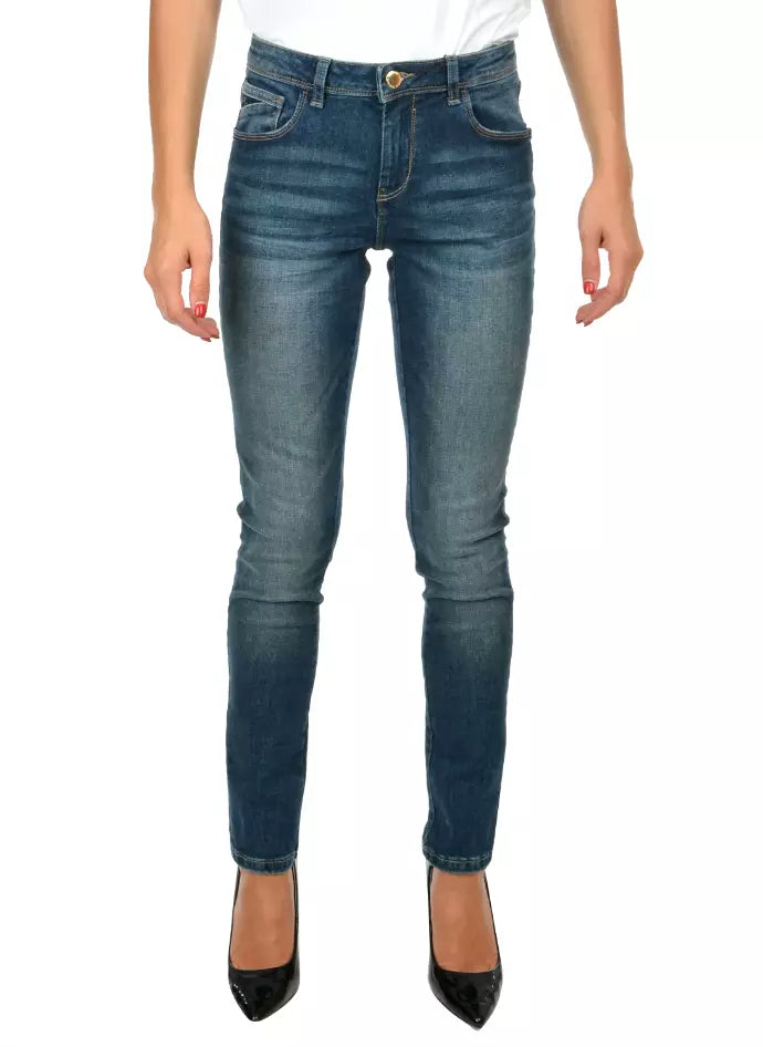 Yes Zee Blaue Baumwolle Frauen Jeans