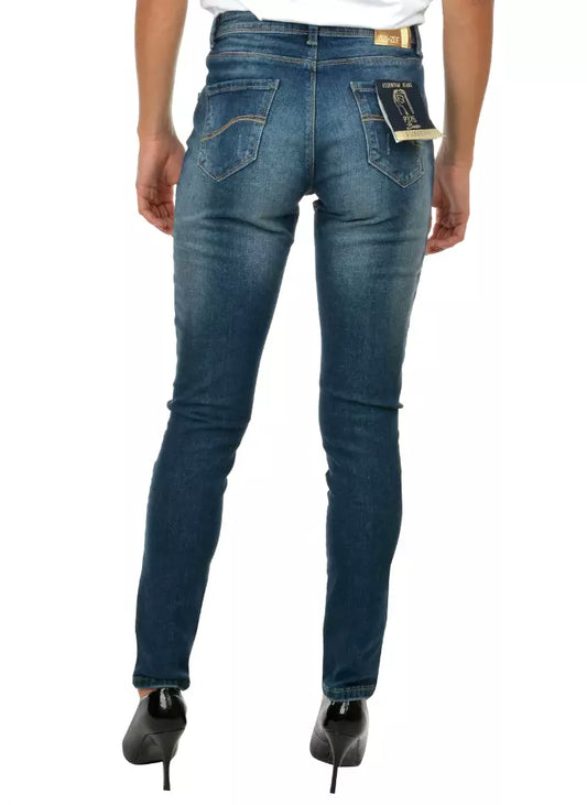 Yes Zee Blaue Baumwolle Frauen Jeans