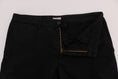 Load image into Gallery viewer, GF Ferre Elegant slim fit trousers in black cotton
