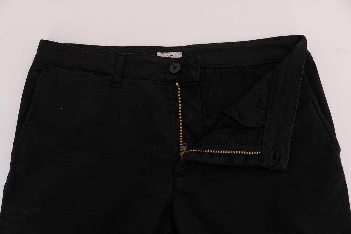 GF Ferre Elegant slim fit trousers in black cotton