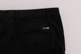 Load image into Gallery viewer, GF Ferre Elegant slim fit trousers in black cotton
